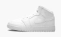 Air Jordan 1 Mid GS Triple White 