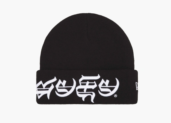 Supreme New Era Blackletter Beanie Black 