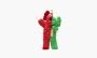 Kaws Kachamukku Vinyl Figure Green Red 