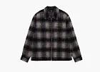 Stussy Wool Plaid Zip Shirt Lilac