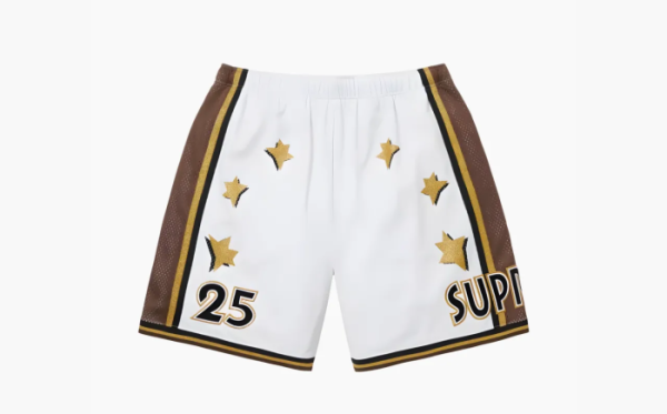 Supreme SS25 Basketball Shorts White 