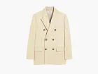 Ami Paris Loose Double-Breasted Jacket Ivory