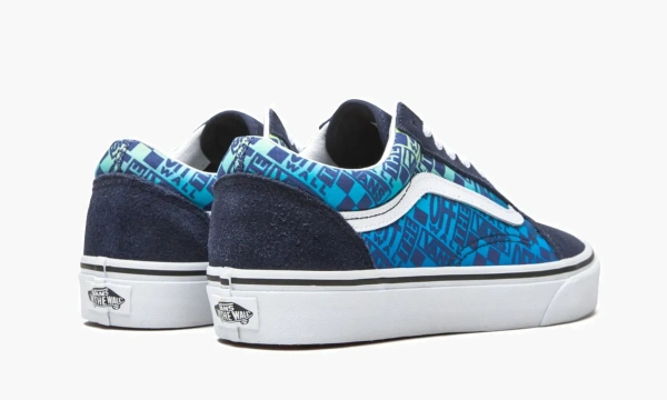 Vans Old Skool Off The Wall Logos - Blue 