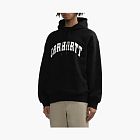 Carhartt WIP College Arch Logo Hoodie Black