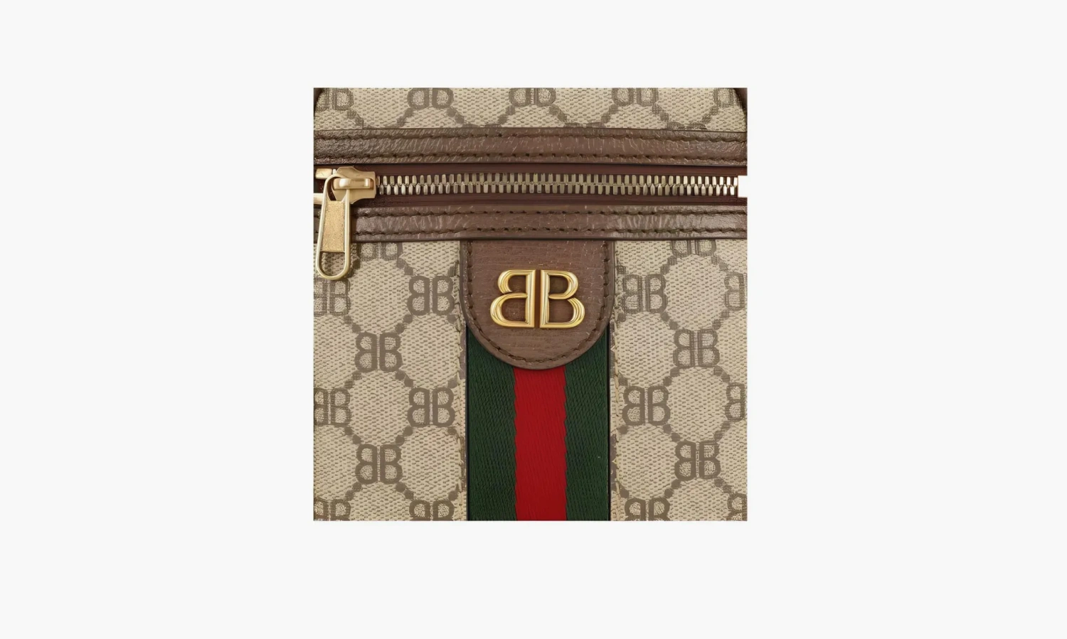 Gucci X Balenciaga The Hacker Project Shoulder Zip Bag Beige 