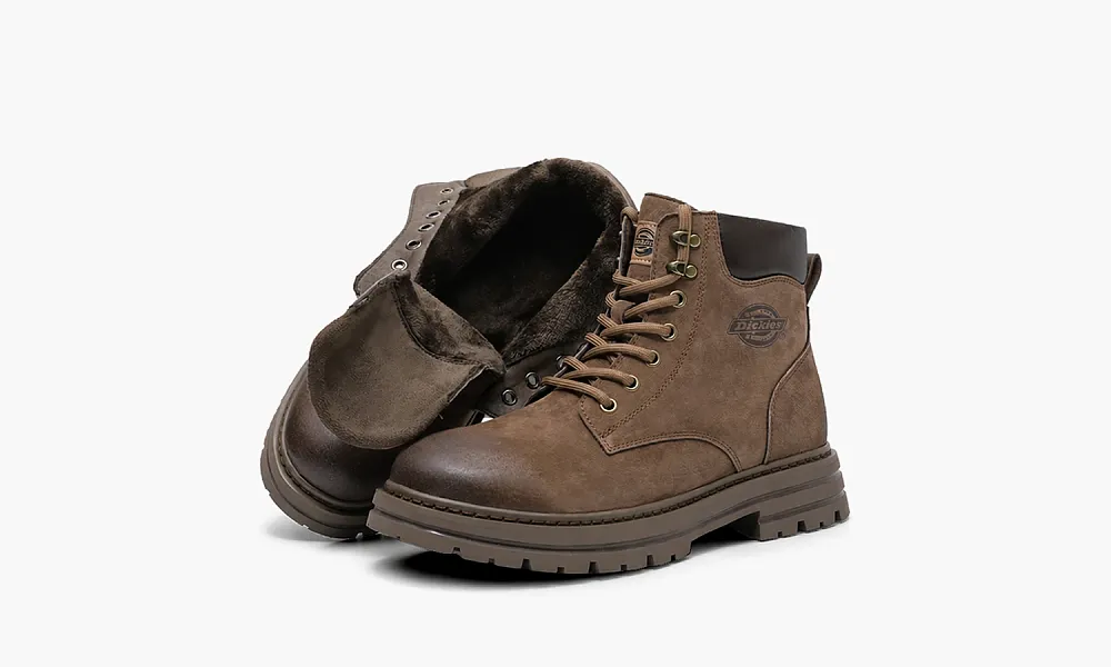 Dickies Fleece Lined Outdoor Boots Brown