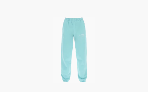 Sporty & Rich Jogger Pants With Printed Logo Light Blue 