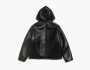 Stussy Shearling Hooded Jacket Black 