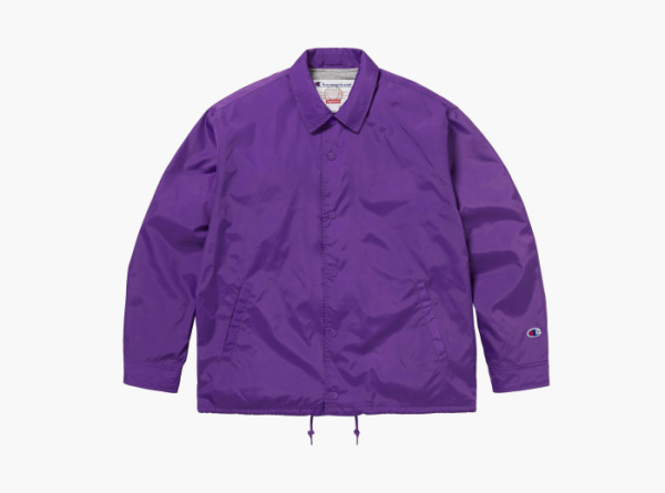 Supreme x Champion Coaches Jacket Purple 
