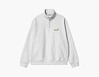 Carhartt WIP FW22 Half Zip American Script Sweatshirt - Ash Heather Logo