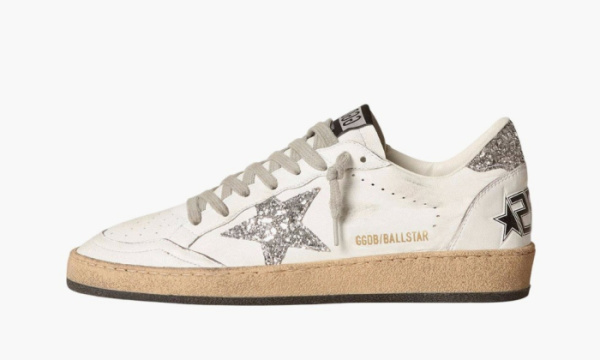 Golden Goose Ballstar WMNS White Silver Glitter 