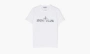 Stone Island Junior Logo Print Cotton T-shirt White 