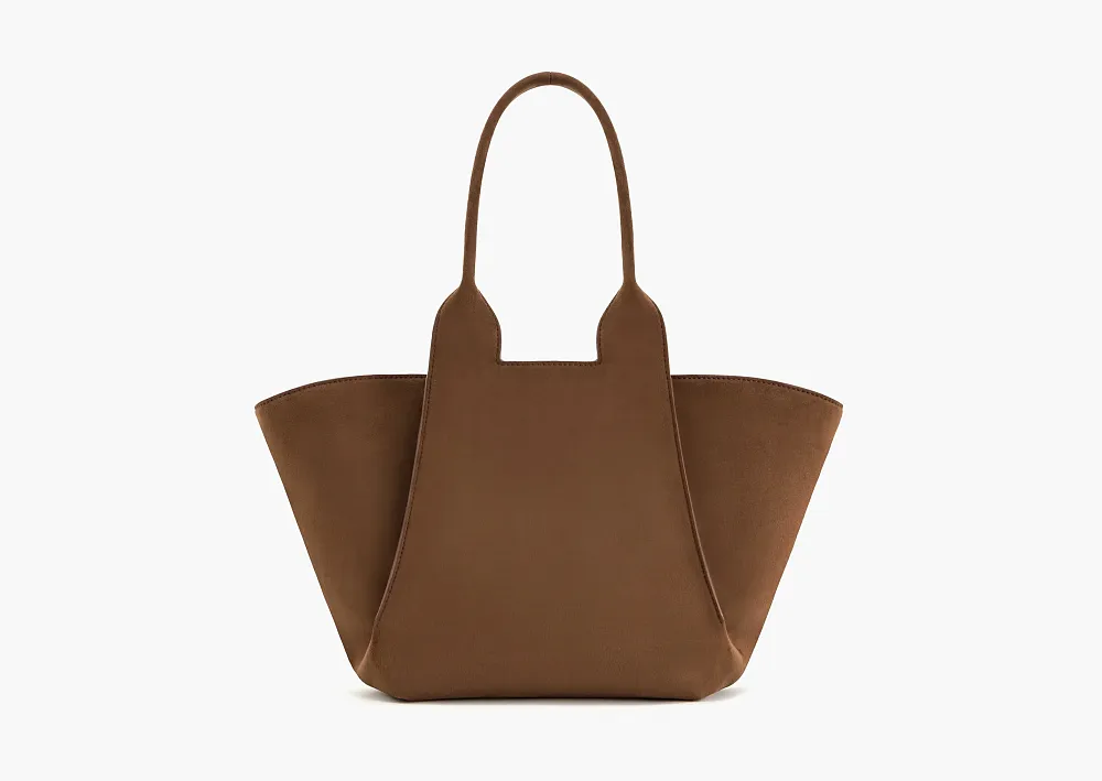 JW PEI Cara Faux Suede Tote Bag Mocha Brown