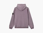 Stone Island Malfile Fleece Old Effect Hooded Sweatshirt Purple Grey