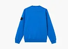 Stone Island Organic Cotton Fleece Crewneck Sweatshirt Bright Blue