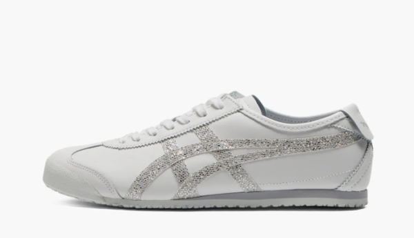 Asics Onitsuka Tiger Mexico 66 Candy Glitter Series White Pure Silver 