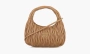 Miu Miu Wander Matelasse Nappa Leather Hobo Bag Caramel 