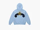 Supreme Crest Zip Up Hooded Sweatshirt Light Blue