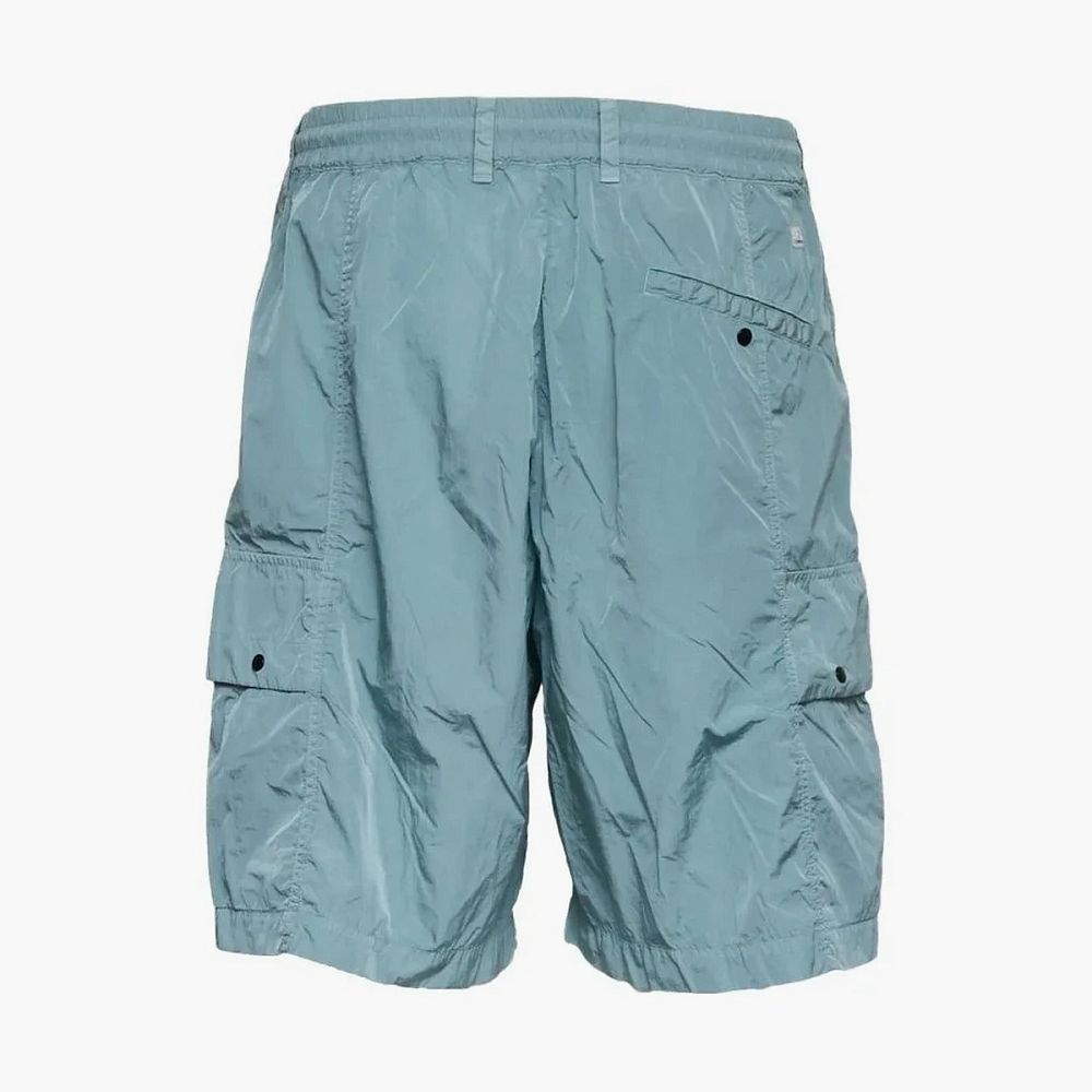 C.P. Company Lens Boxy Cargo Shorts Silver Blue
