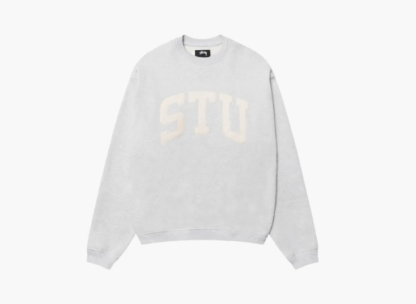 Stussy Stu Relaxed Crew Ash Heather 