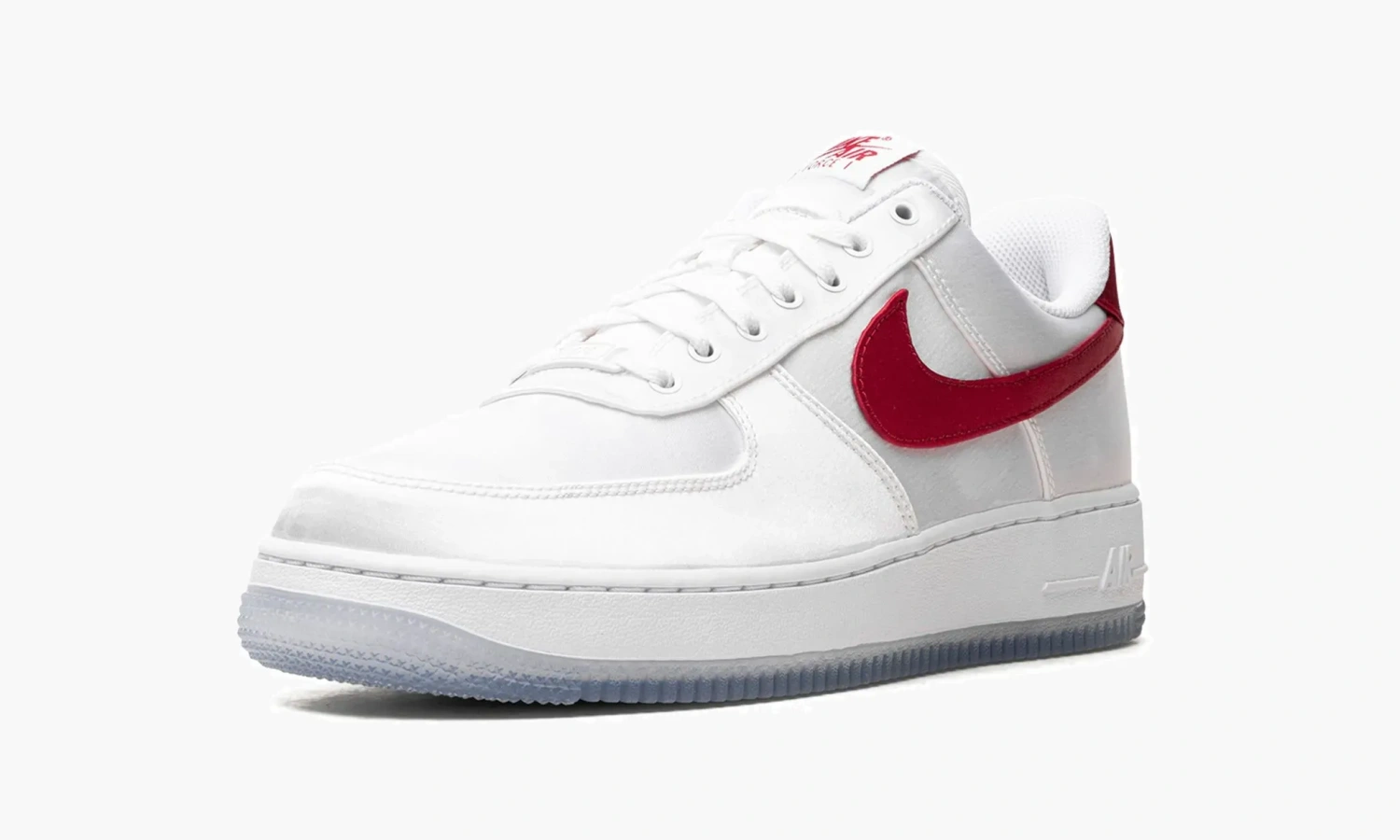 Air Force 1 LO '07 WMNS "Satin White Varsity Red" 