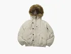 Nothomme Monterest N2B Windproof Detachable Fur Collar Down Jacket Sand Bone White