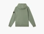 Stone Island Organic Cotton Fleece Hooded Sweatshirt with Drawstring Hood and Zip Sage Green 
