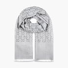 GUCCI GG Logo Wool Silk Scarf "DARK GREY"