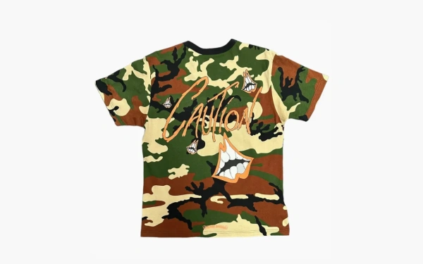 Chrome Hearts Camo Matty Boy Caution Tee Multicolor 