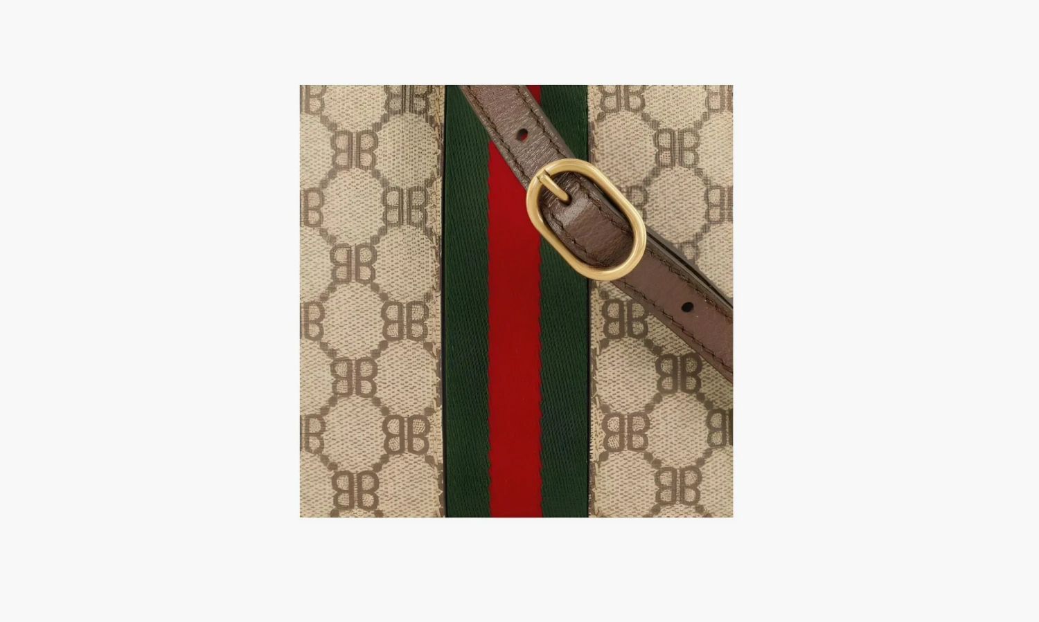 Gucci X Balenciaga The Hacker Project Shoulder Zip Bag Beige 
