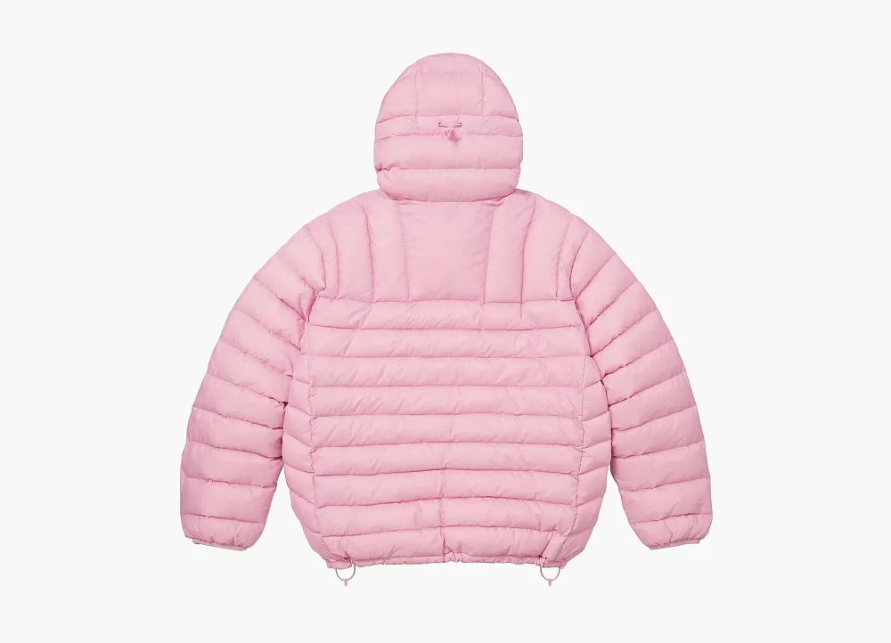 Supreme Micro Down Half Zip Hooded Pullover Light Pink