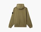 Stone Island Organic Cotton Fleece Hooded Sweatshirt Military Green