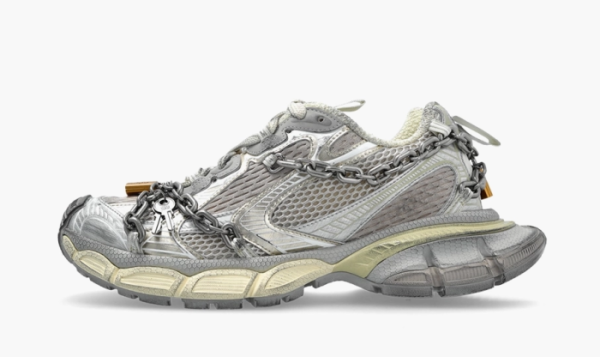 Balenciaga 3XL Chain Sneaker WMNS Eggshell Silver Gold 