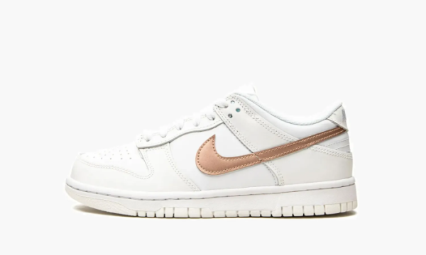 Nike Dunk Low GS White / Metallic Red Bronze 