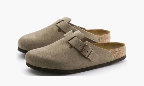 Birkenstock Boston Soft Footbed Suede Taupe 