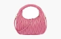 Miu Miu Wander Matelasse Nappa Leather Mini Hobo Bag "Begonia Pink" 