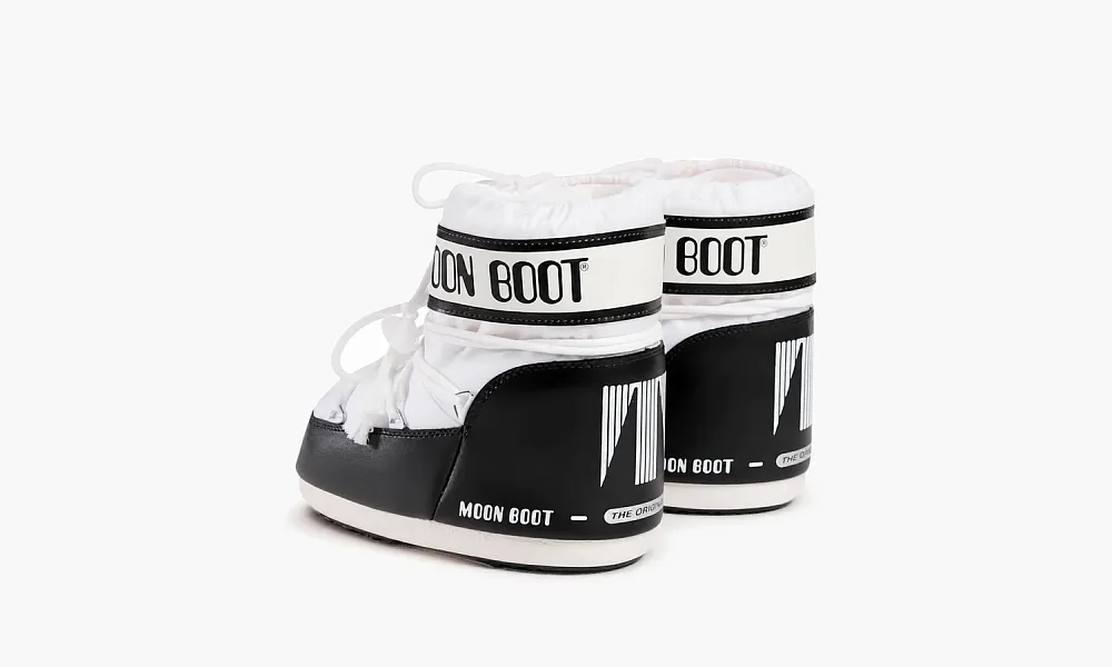 Moon Boot Icon Low Nylon White Black