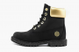 Timberland Heritage 6 Inch Waterproof Boots WMNS "Black Nubuck With Gold" 