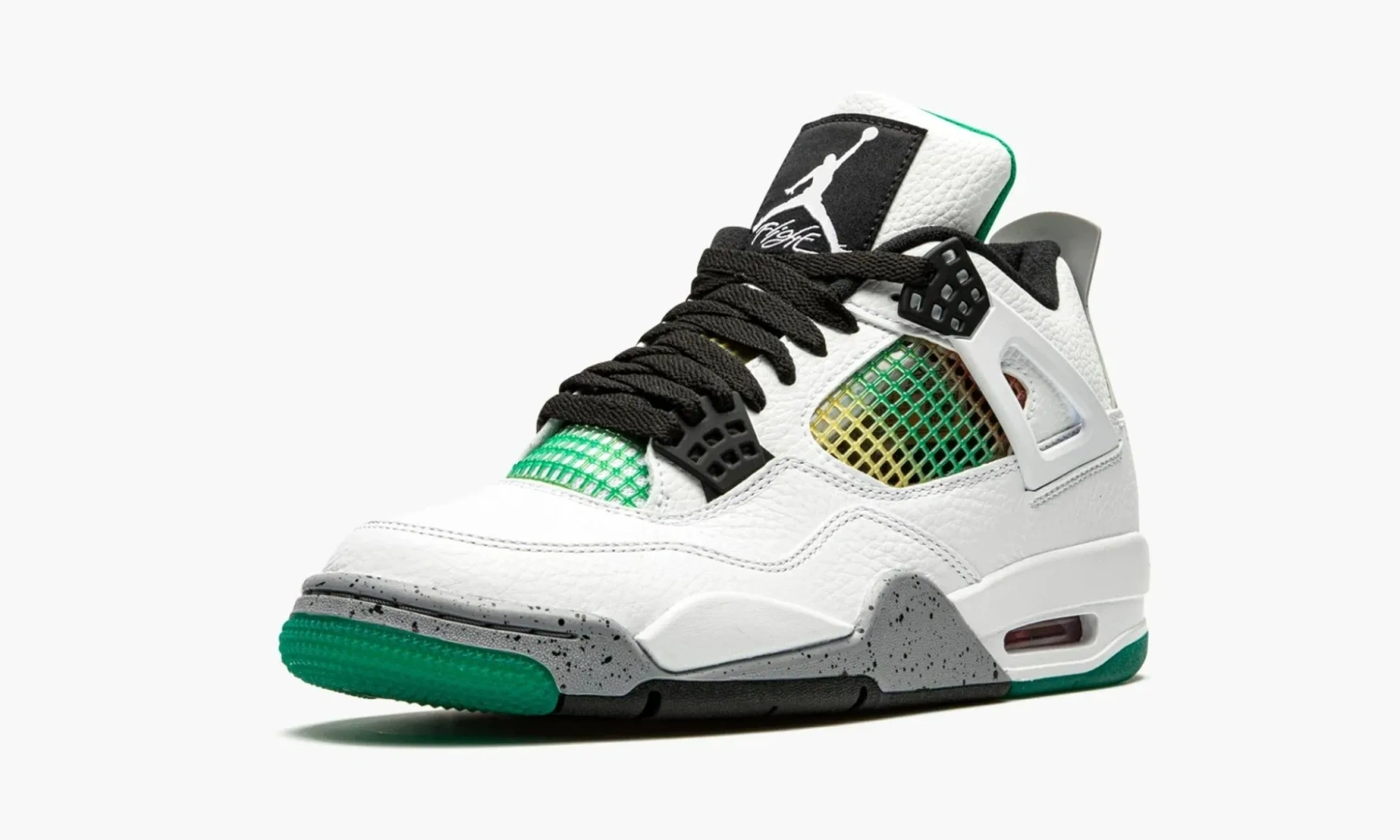 Air Jordan 4 Retro WMNS Lucid Green Rasta 