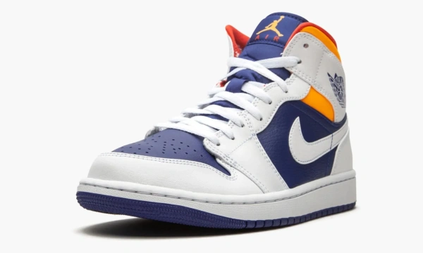 Air Jordan 1 Mid Royal Blue / Laser Orange 
