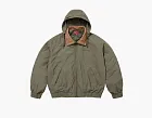 Supreme Leather Collar Utility Jacket Olive