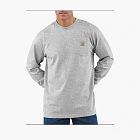 Carhartt K126 Pocket Long-Sleeve T-Shirt Heather Grey