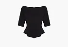 Khy Off the Shoulder Cinching Tee Black
