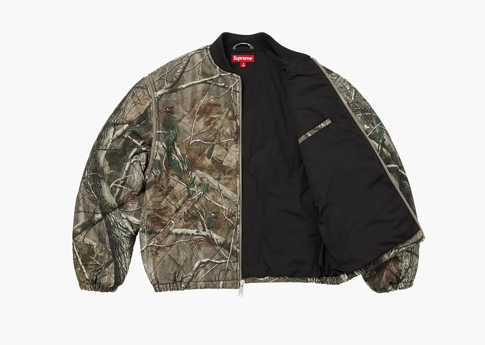 Supreme Zip-Off Sleeve Quilted Bomber Jacket Realtree AP Camo
