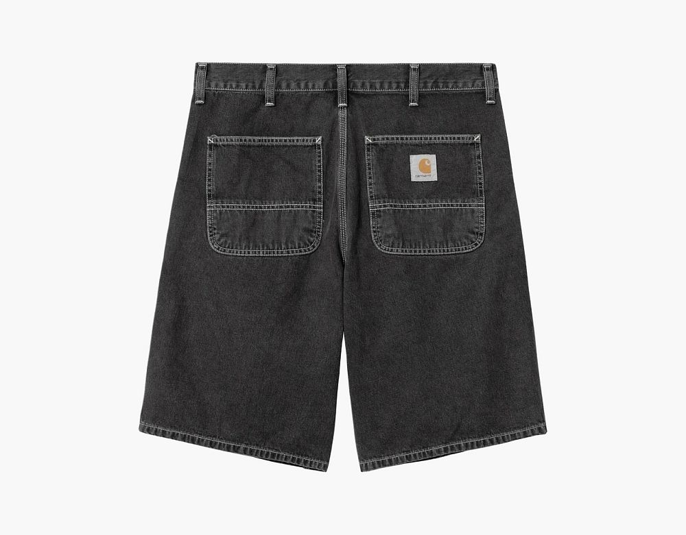 Carhartt WIP Single Knee Denim Shorts Black