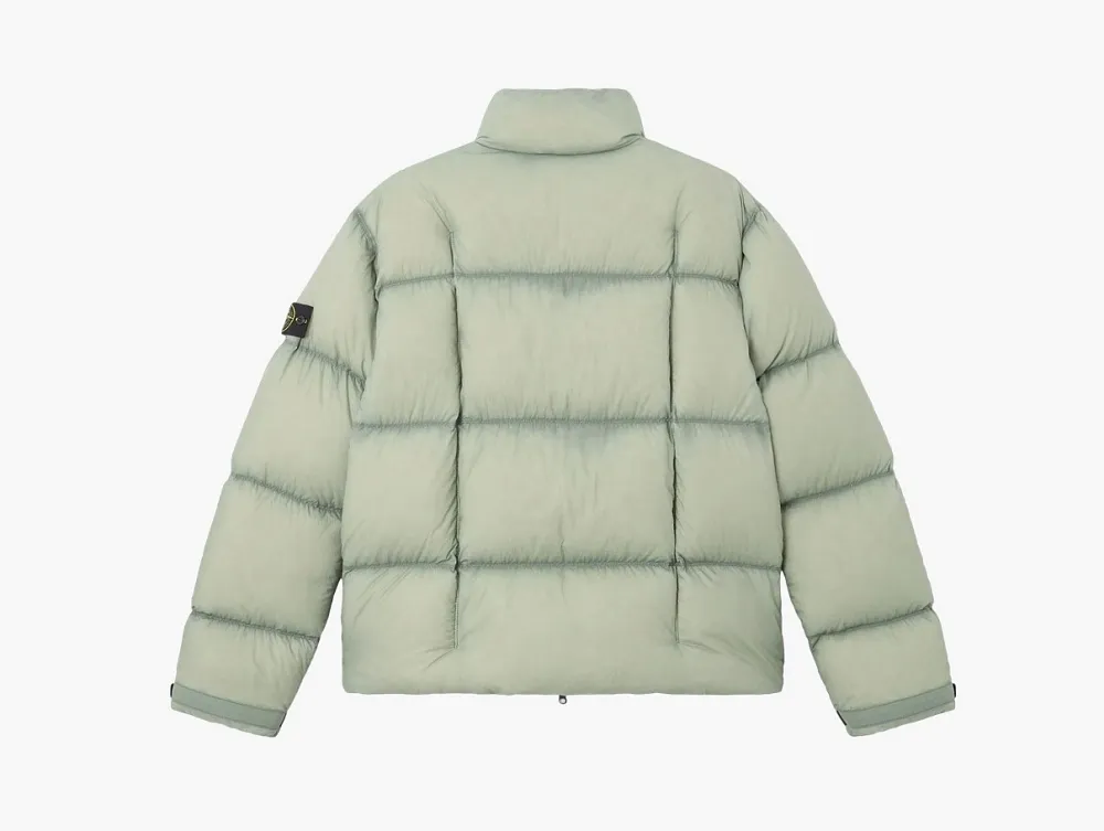 Stone Island Lightweight Stand Collar Down Jacket Sage Green