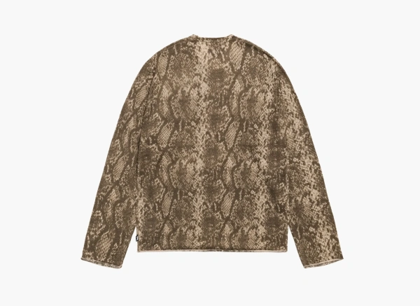 Stussy Python Fine Wool Sweater Khaki 