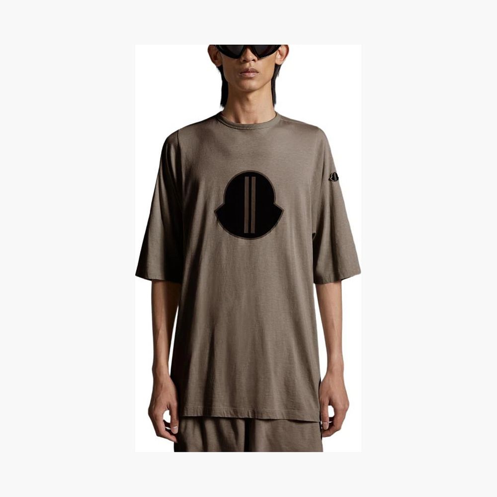 Moncler x Rick Owens Logo Patch T-Shirt Dust
