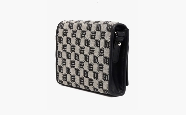 Misbhv Monogram Jacquard Shoulder Bag Black 