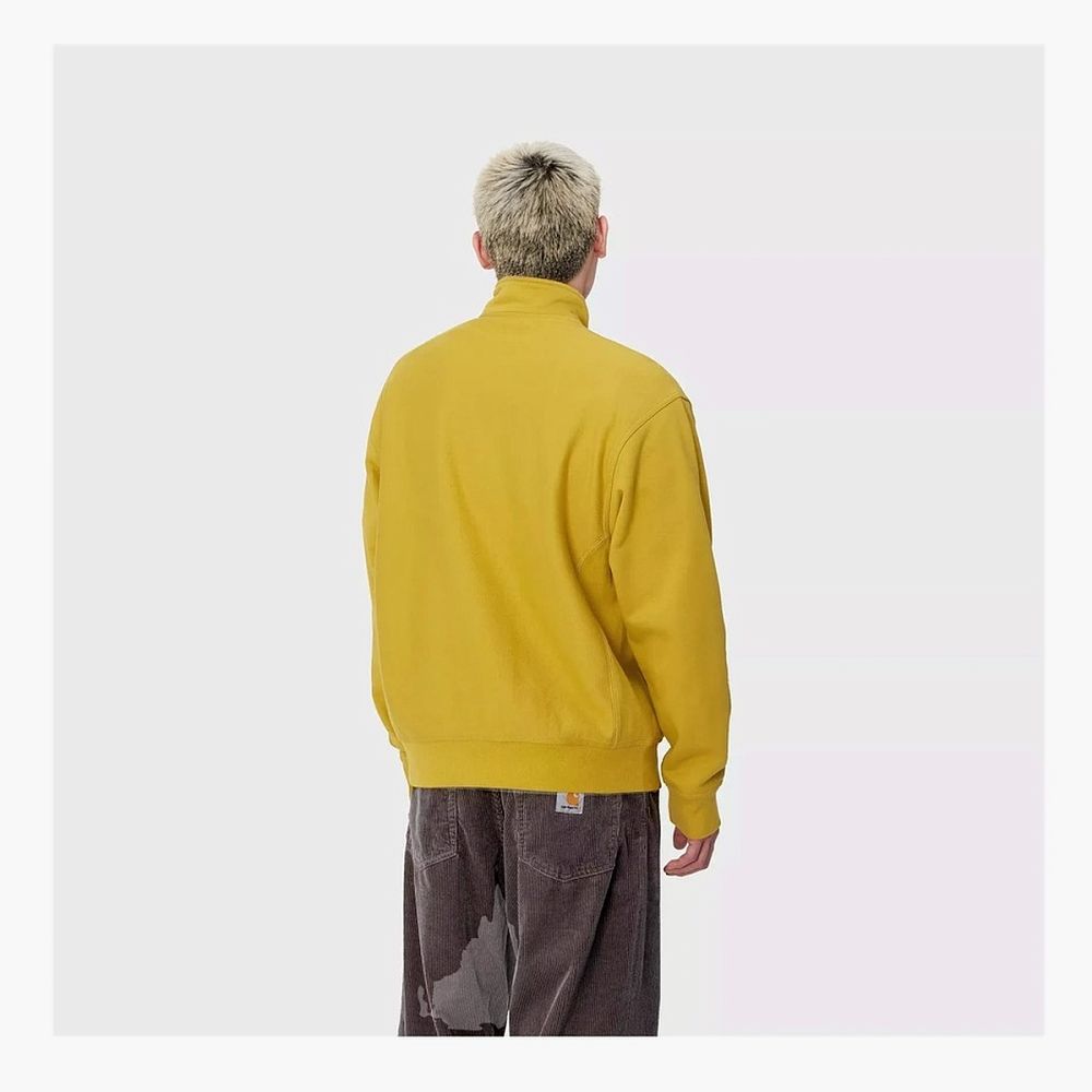 Carhartt WIP Half Zip American Script Sweatshirt Olive